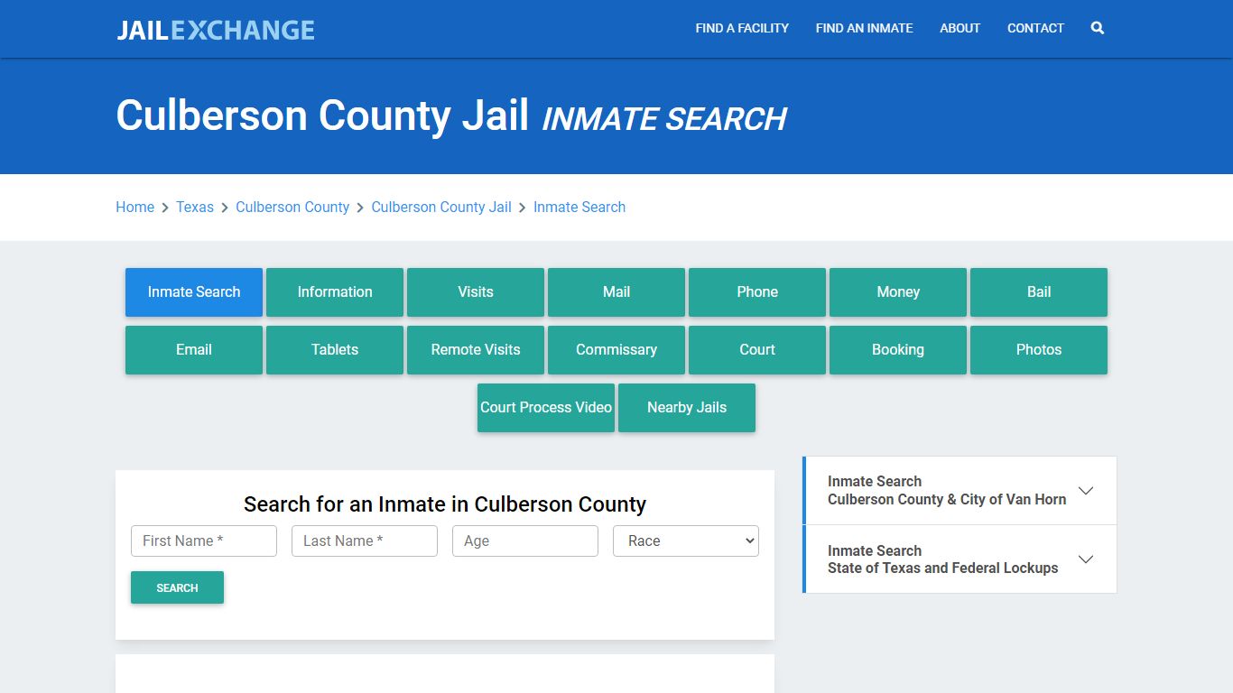 Culberson County Jail, TX Inmate Search: Roster & Mugshots