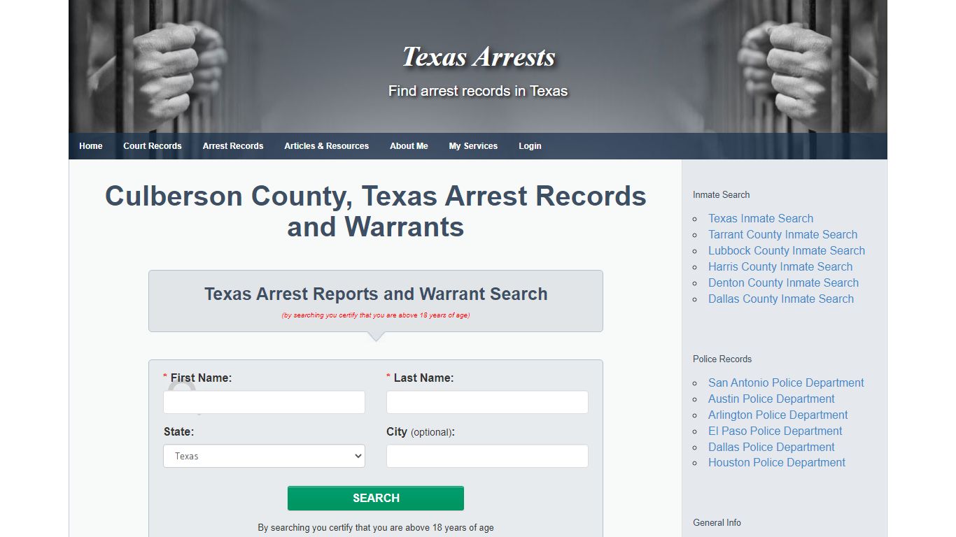 Culberson County, Texas Arrest Records and Warrants