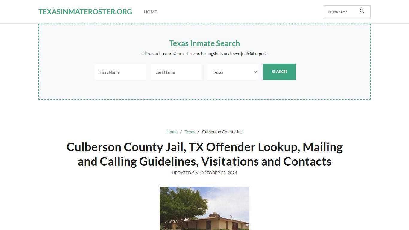 Culberson County Jail, TX: Inmate Search Options, Visitations, Contacts